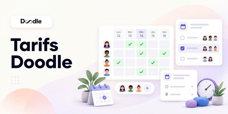 Illustration graphique des tarifs de Doodle 